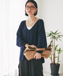 RIVE DROITE | 予約【MONN.:. (モン)】Vネックルーズニット(ニット/セーター)