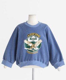 DHOLIC | イーグルプリントクロップド丈スウェット(スウェット)