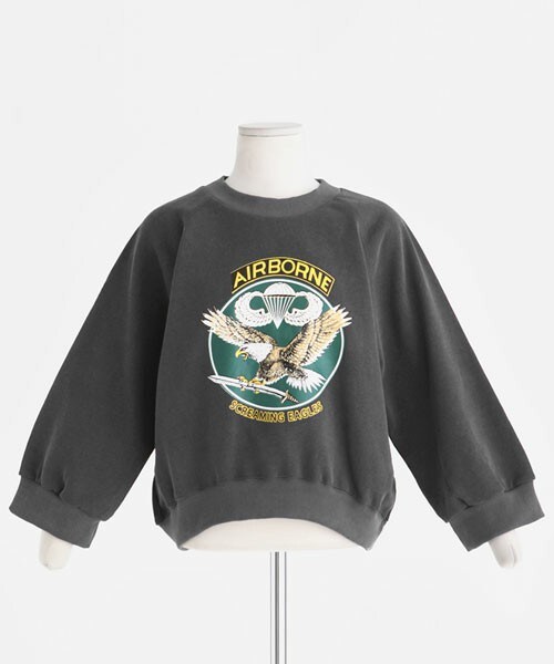 DHOLIC（ディーホリック）の「イーグルプリントクロップド丈スウェット（スウェット・レディース・ライトブルー/ピンク/ディープグレー・free）」の2枚目の写真