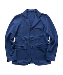 PATRICK | 背面リブニットジャケット_NVY(テーラードジャケット)