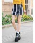 Shalex | Stripe Wrap Skirt(裙子)