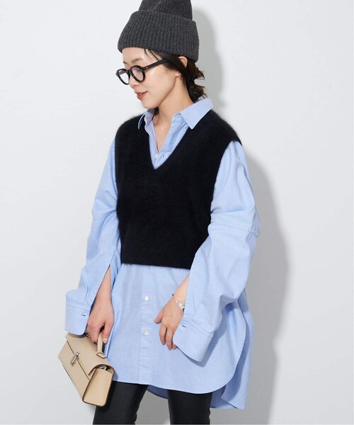 plage(プラージュ)の「《予約》Cashmere Mix Fur ベスト(その他・ブラック/フリー)」の1枚目の写真