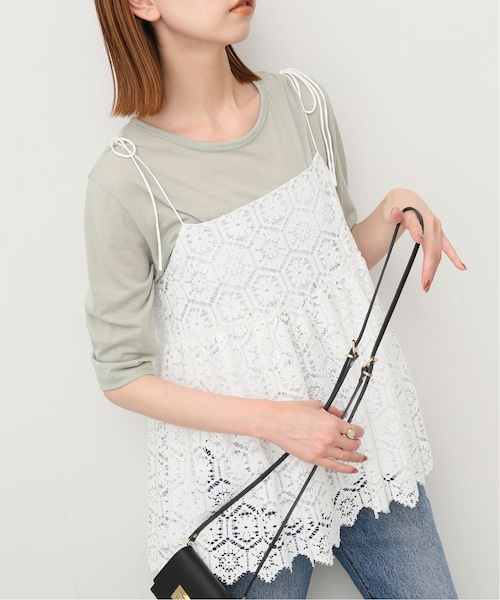 SLOBE IENA(スローブイエナ)の「《予約》シアー天竺5分袖Tシャツ(その他・ナチュラル/フリー)」の3枚目の写真