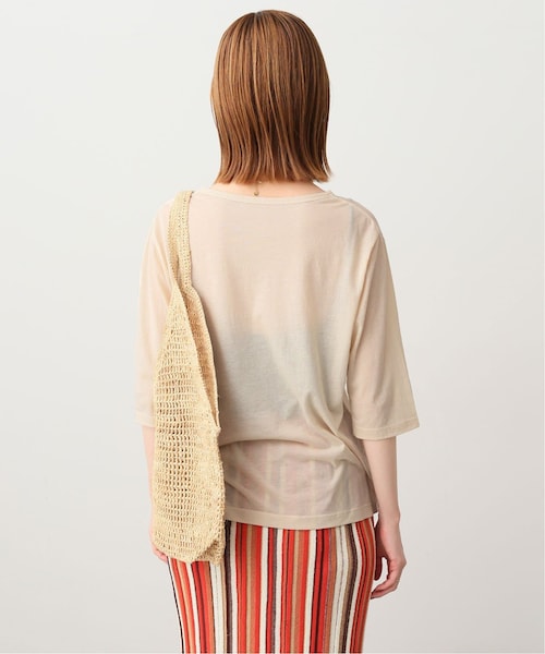 SLOBE IENA(スローブイエナ)の「《予約》シアー天竺5分袖Tシャツ(その他・ナチュラル/フリー)」の10枚目の写真