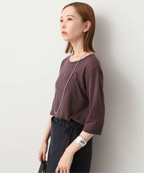 SLOBE IENA(スローブイエナ)の「《予約》シアー天竺5分袖Tシャツ(その他・ナチュラル/フリー)」の16枚目の写真