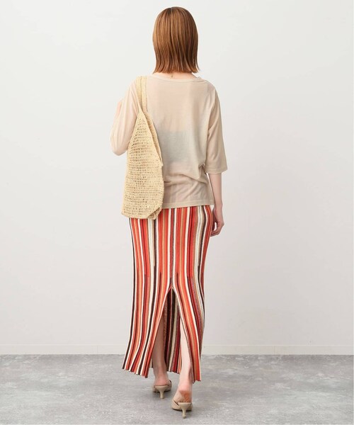 SLOBE IENA(スローブイエナ)の「《予約》シアー天竺5分袖Tシャツ(その他・ナチュラル/フリー)」の7枚目の写真
