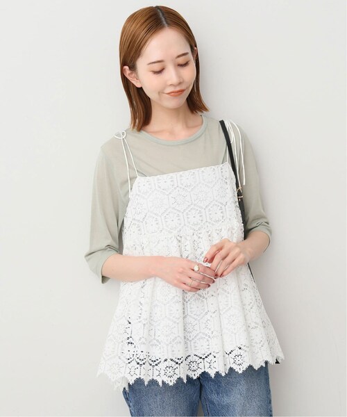 SLOBE IENA(スローブイエナ)の「《予約》シアー天竺5分袖Tシャツ(その他・ナチュラル/フリー)」の22枚目の写真