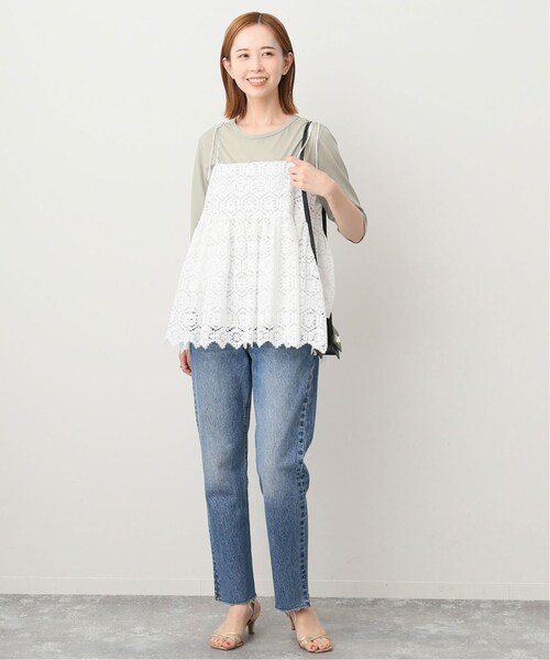 SLOBE IENA(スローブイエナ)の「《予約》シアー天竺5分袖Tシャツ(その他・ナチュラル/フリー)」の19枚目の写真