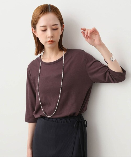 SLOBE IENA(スローブイエナ)の「《予約》シアー天竺5分袖Tシャツ(その他・ナチュラル/フリー)」の15枚目の写真