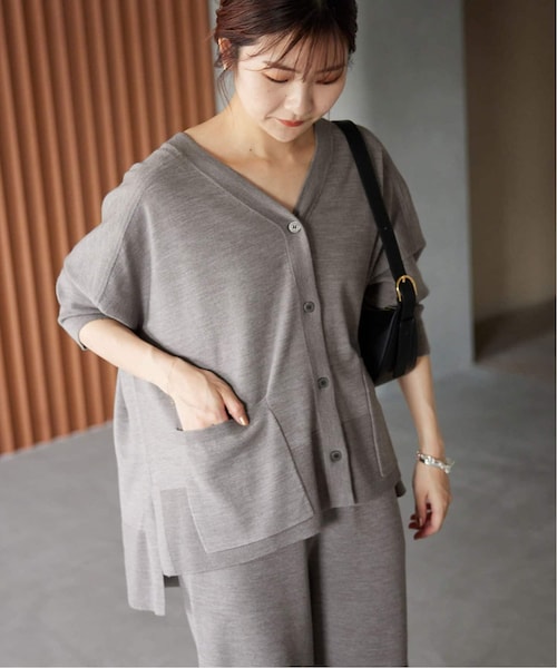 未使用品⭐︎スローブイエナ　ウォッシャブルワイドシルエットカーディガン　グレー ウォッシャブルワイドシルエットカーディガン（カーディガン