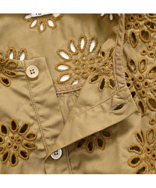 45R薄ギャバのカットワークドレス 45R薄ギャバのカットワークドレス