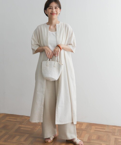 URBAN RESEARCH DOORS（アーバンリサーチドアーズ）の「ストライプ5分袖シャツワンピース（ワンピース/ドレス・レディース・BEIGE/BLACK/BLUE・M）」の19枚目の写真