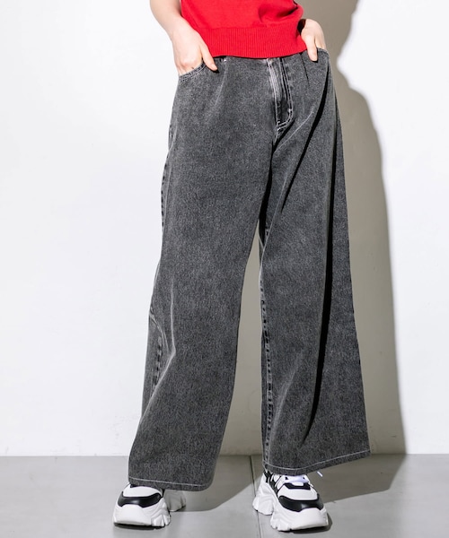 BODYSONG. リバーシブルパンツ デニム・オリーブ