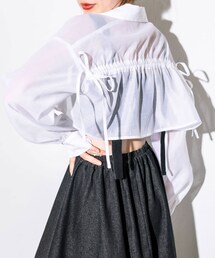 OLIVE des OLIVE | 後ろリボンクロップドシャツ(トップス)