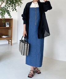 un dix cors | 《予約》デニムキャミワンピース(ワンピース/ドレス)