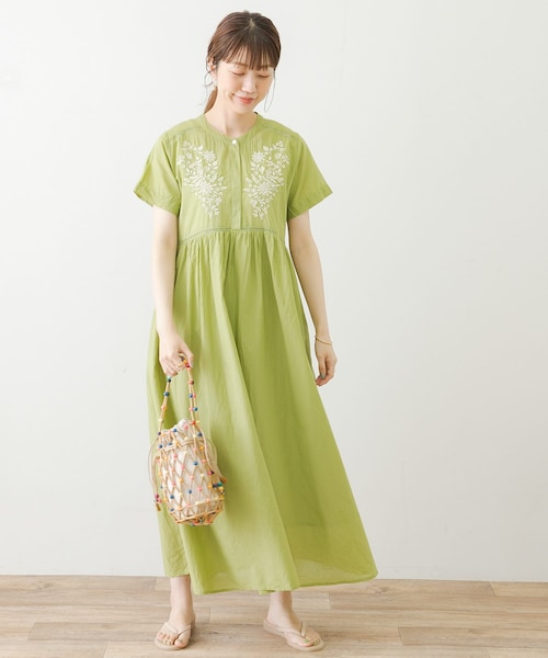 URBAN RESEARCH Sonny Label（アーバンリサーチサニーレーベル）の「エアリーコットンエンブロイダリーワンピース（ワンピース/ドレス・レディース・スミレ/ブラック/ピスタチオ・FREE）」の19枚目の写真
