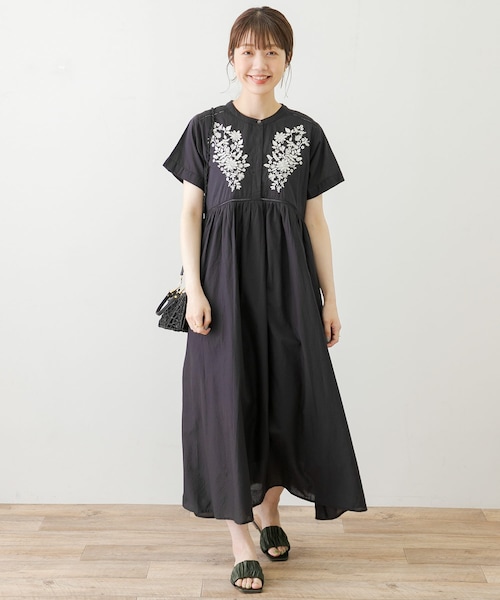 URBAN RESEARCH Sonny Label（アーバンリサーチサニーレーベル）の「エアリーコットンエンブロイダリーワンピース（ワンピース/ドレス・レディース・スミレ/ブラック/ピスタチオ・FREE）」の7枚目の写真