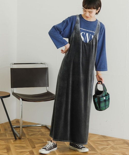 URBAN RESEARCH(アーバンリサーチ)の「ベロアジャンパーワンピース(ワンピース/ドレス・レディース・BLUEGRAY/D.BROWN・FREE)」の20枚目の写真