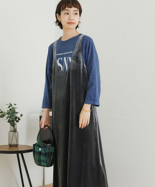 URBAN RESEARCH(アーバンリサーチ)の「ベロアジャンパーワンピース(ワンピース/ドレス・レディース・BLUEGRAY/D.BROWN・FREE)」の18枚目の写真