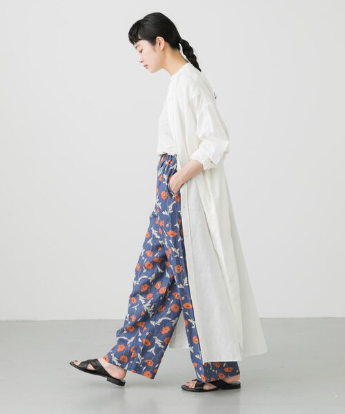 kagure　かぐれ コットンリネンバンドカラーシャツワンピース かぐれ（カグレ）の「コットンリネンシャツワンピース（）」 - WEAR