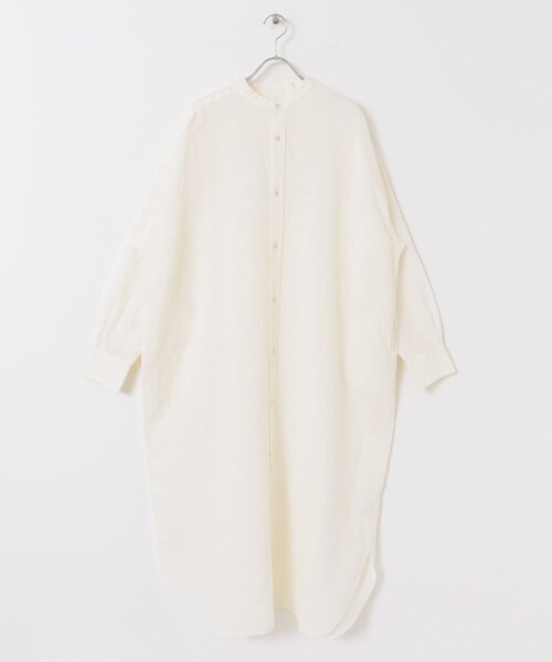 kagure　かぐれ コットンリネンバンドカラーシャツワンピース かぐれ（カグレ）の「コットンリネンシャツワンピース（）」 - WEAR