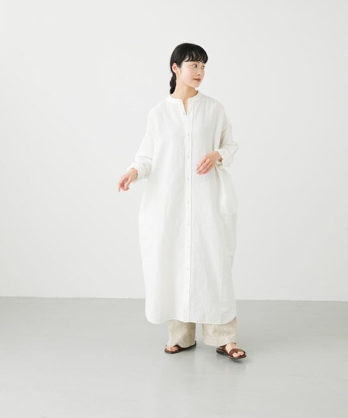 かぐれ（カグレ）の「コットンリネンシャツワンピース（ワンピース/ドレス・レディース・OFF/NAVY・FREE）」の18枚目の写真