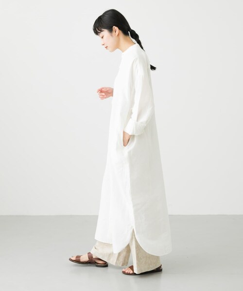 かぐれ（カグレ）の「コットンリネンシャツワンピース（ワンピース/ドレス・レディース・OFF/NAVY・FREE）」の15枚目の写真