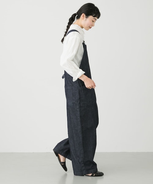 かぐれ(カグレ)の「デニムサロペット(オールインワン・サロペット・レディース・IVORY/INDIGO・FREE)」の14枚目の写真
