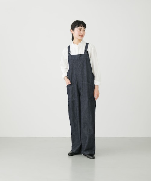 かぐれ(カグレ)の「デニムサロペット(オールインワン・サロペット・レディース・IVORY/INDIGO・FREE)」の15枚目の写真