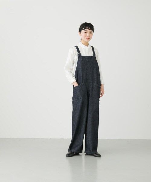 かぐれ(カグレ)の「デニムサロペット(オールインワン・サロペット・レディース・IVORY/INDIGO・FREE)」の16枚目の写真