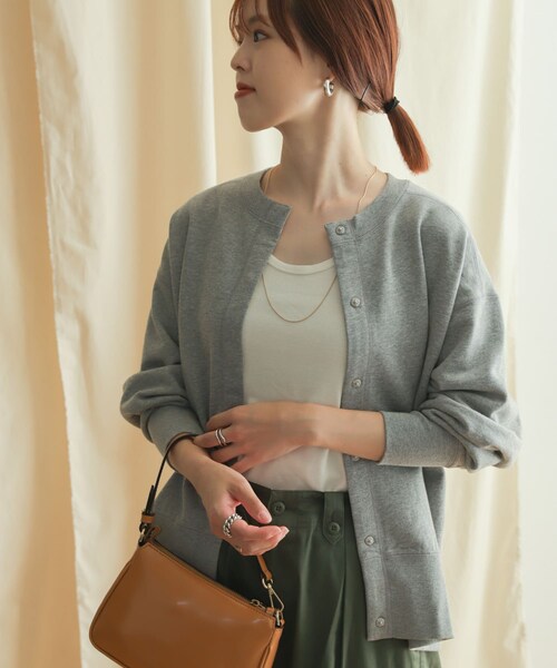 URBAN RESEARCH DOORS（アーバンリサーチドアーズ）の「コットンスウェットカーディガン（トップス・レディース・LIGHT GRAY/INK BLACK/TOP GRAY・M）」の11枚目の写真