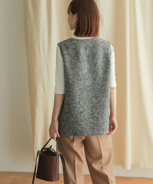 URBAN RESEARCH DOORS（アーバンリサーチドアーズ）の「ツイードベスト（トップス・レディース・BLACK/GRAY・M）」の20枚目の写真