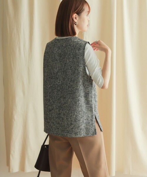 URBAN RESEARCH DOORS（アーバンリサーチドアーズ）の「ツイードベスト（トップス・レディース・BLACK/GRAY・M）」の21枚目の写真