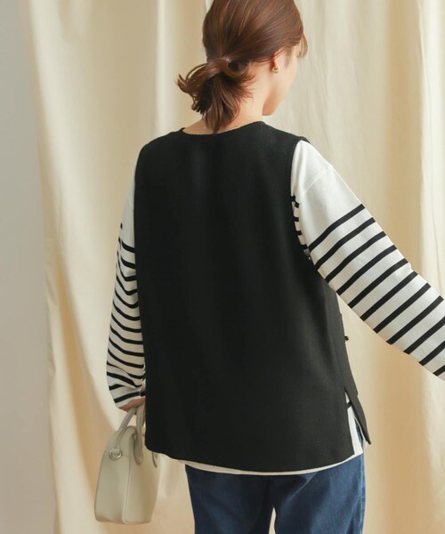 URBAN RESEARCH DOORS（アーバンリサーチドアーズ）の「ツイードベスト（トップス・レディース・BLACK/GRAY・M）」の6枚目の写真