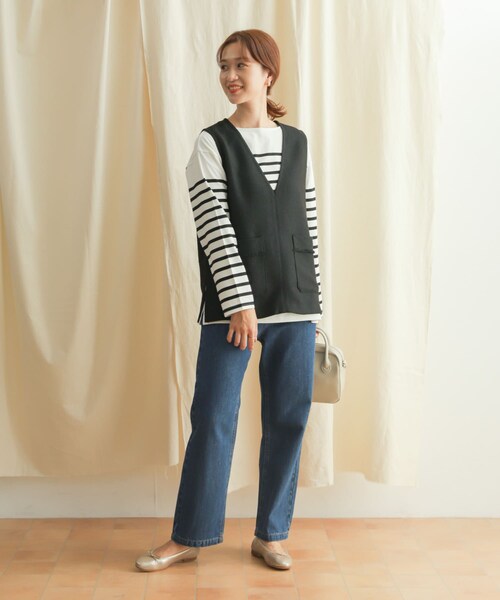 URBAN RESEARCH DOORS（アーバンリサーチドアーズ）の「ツイードベスト（トップス・レディース・BLACK/GRAY・M）」の14枚目の写真