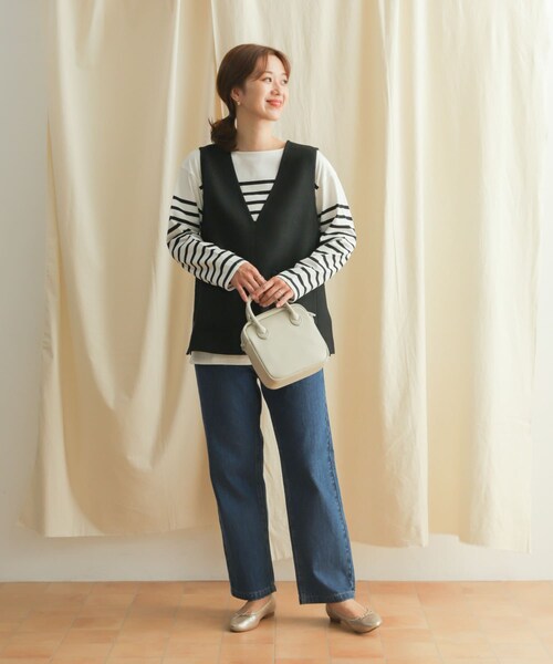 URBAN RESEARCH DOORS（アーバンリサーチドアーズ）の「ツイードベスト（トップス・レディース・BLACK/GRAY・M）」の13枚目の写真