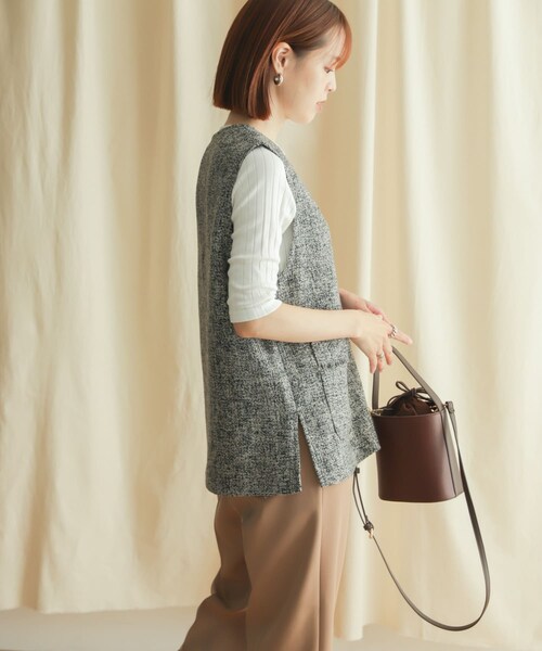 URBAN RESEARCH DOORS（アーバンリサーチドアーズ）の「ツイードベスト（トップス・レディース・BLACK/GRAY・M）」の22枚目の写真
