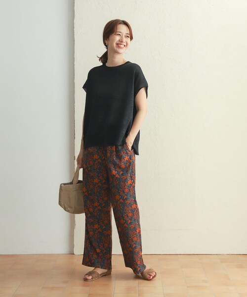 URBAN RESEARCH DOORS（アーバンリサーチドアーズ）の「ウォッシャブルドライニット（トップス・レディース・BLACK/CAMEL・M）」の11枚目の写真