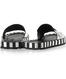 Acne Studios サンダル 黒xシルバー 0450325M0039 Acne Studios – Sandals & mules