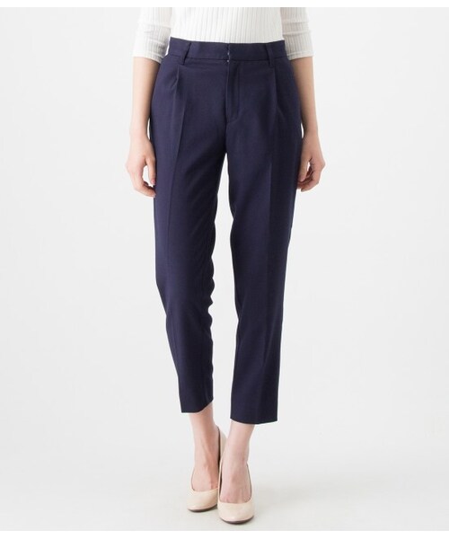 VIS（ビス）の「後ろゴムタッククロップドパンツ（パンツ・レディース・ブラック/ホワイト系/ネイビー/ネイビー系・S/M）」の3枚目の写真