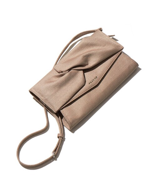 FRAY I.D(フレイアイディー)の「リネンリボンクラッチ(クラッチバッグ・レディース・BEG/BLK・F)」の3枚目の写真