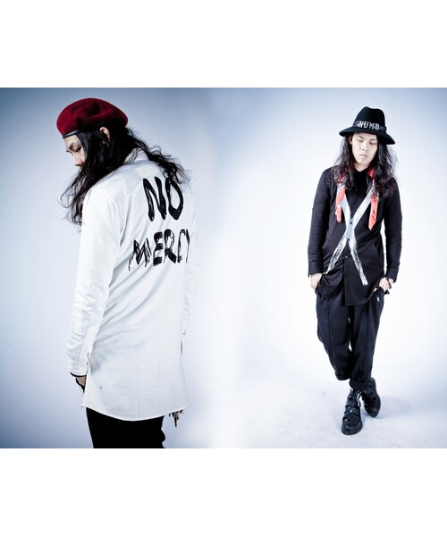 Slightly Numb（スライトリーナム）の「NO MERCY SHIRT（トップス・White/Black・01/02/03）」の5枚目の写真