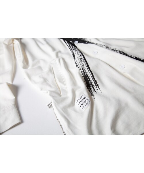 Slightly Numb（スライトリーナム）の「NO MERCY SHIRT（トップス・White/Black・01/02/03）」の2枚目の写真