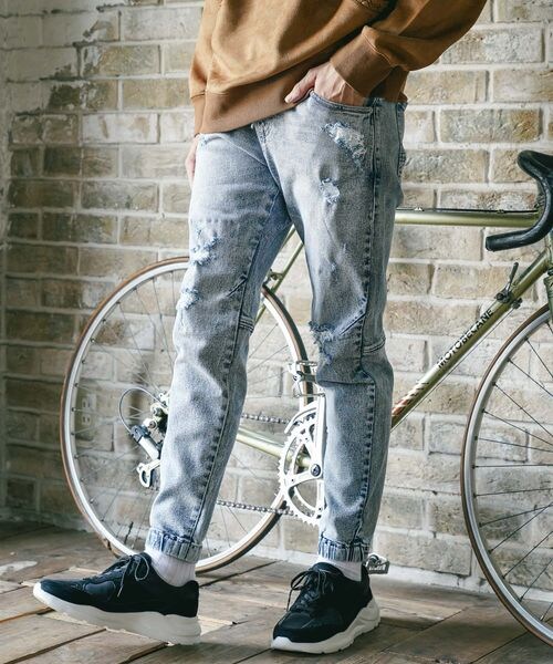 BAYFLOW（ベイフロー）の「≪予約≫ダメージデニムジョガーパンツ 23AW 