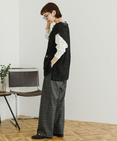 URBAN RESEARCH(アーバンリサーチ)の「ツイードニットベスト(トップス・レディース・BLACK/IVORY・FREE)」の12枚目の写真