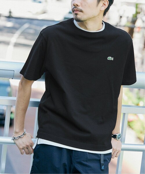 417 EDIFICE（フォーワンセブンエディフィス）の「《再入荷》【LACOSTE / ラコステ】別注 コットンリネンワッフルTシャツ（その他・ブラック/3/4/5/6）」の12枚目の写真