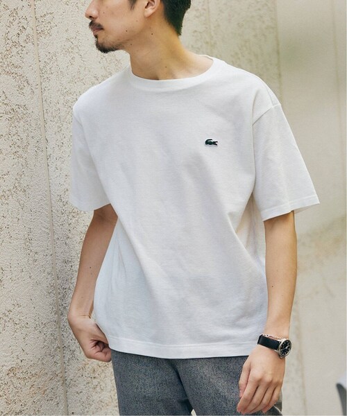 417 EDIFICE（フォーワンセブンエディフィス）の「《再入荷》【LACOSTE / ラコステ】別注 コットンリネンワッフルTシャツ（その他・ブラック/3/4/5/6）」の17枚目の写真