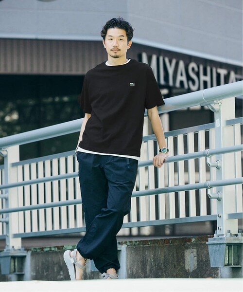 417 EDIFICE（フォーワンセブンエディフィス）の「《再入荷》【LACOSTE / ラコステ】別注 コットンリネンワッフルTシャツ（その他・ブラック/3/4/5/6）」の6枚目の写真