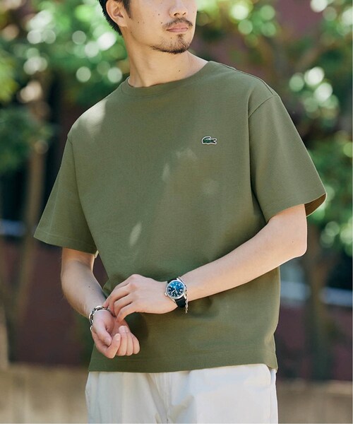 417 EDIFICE（フォーワンセブンエディフィス）の「《再入荷》【LACOSTE / ラコステ】別注 コットンリネンワッフルTシャツ（その他・ブラック/3/4/5/6）」の19枚目の写真