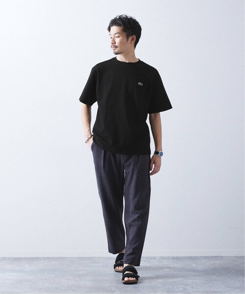 417 EDIFICE（フォーワンセブンエディフィス）の「《再入荷》【LACOSTE / ラコステ】別注 コットンリネンワッフルTシャツ（その他・ブラック/3/4/5/6）」の21枚目の写真